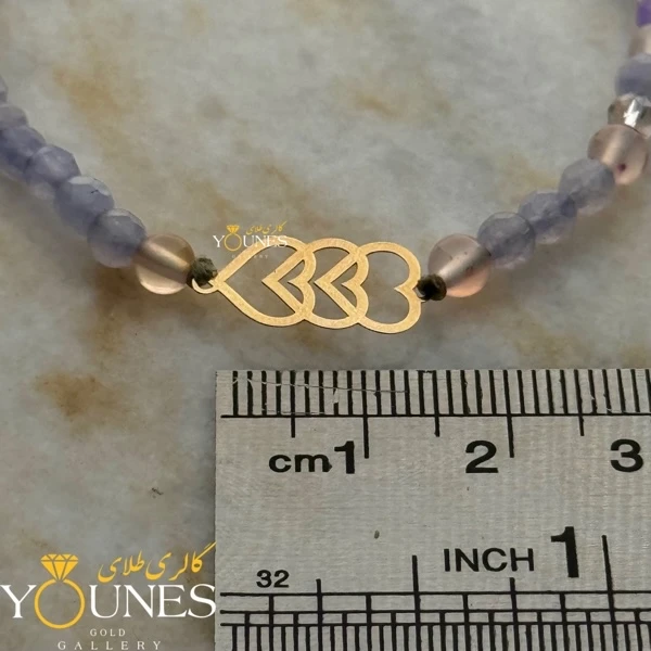 دستبند سه قلب طلا لیزری